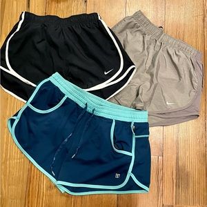 Three running shorts